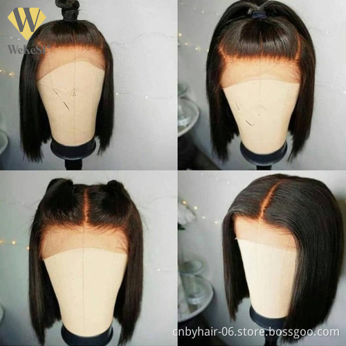 Transparent Cambodian Cheap 2x6 Wig Bob Wig,16 Inchs 5x5 Full Lace Fronal Base Bob Wig,peruvian Glueless Full Hd Lace Wig